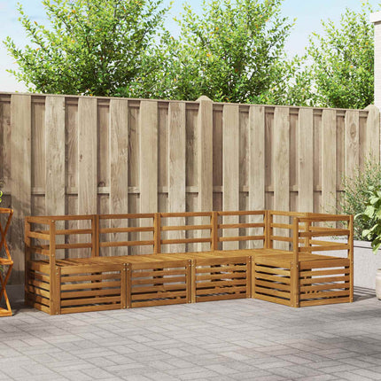 Sektionsoffgrupp 5 pcs Naturfärg Massivt Akaciaträ