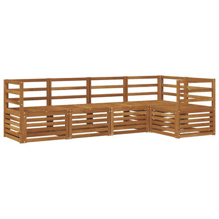 Sektionsoffgrupp 5 pcs Naturfärg Massivt Akaciaträ