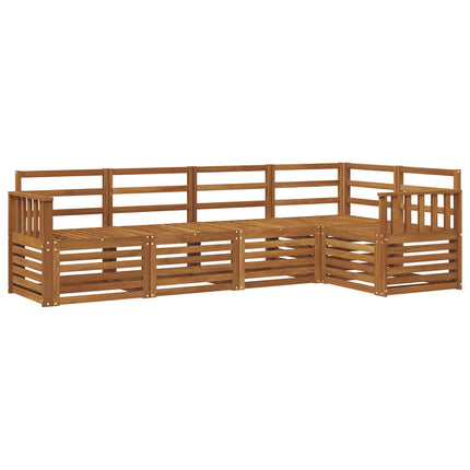 Sektionsoffgrupp 5 pcs Naturfärg Massivt Akaciaträ