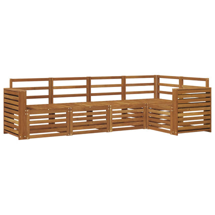 Sektionsoffgrupp 5 pcs Naturfärg Massivt Akaciaträ