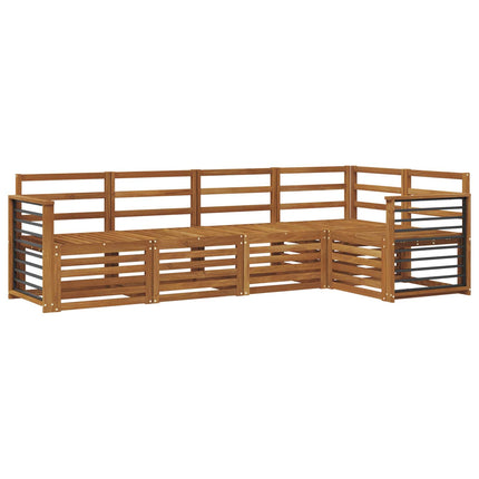 Soffgrupper 5 pcs Naturfärg Massivt Akaciaträ