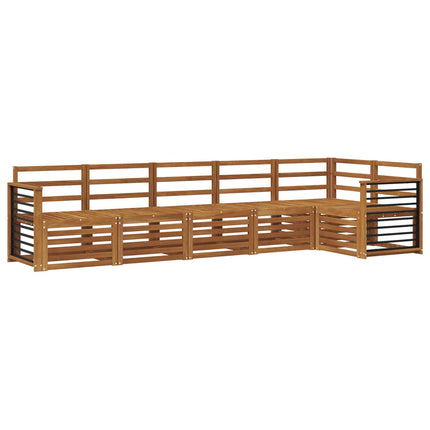 Soffgrupper 6 pcs Naturfärg Massivt Akaciaträ