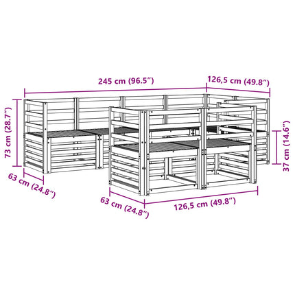 Sektionsoffgrupp 7 pcs Naturfärg
