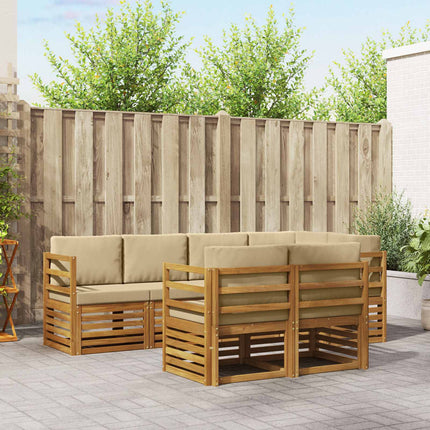 Sektionsoffgrupp med kudde 7 pcs Naturlig och Beige