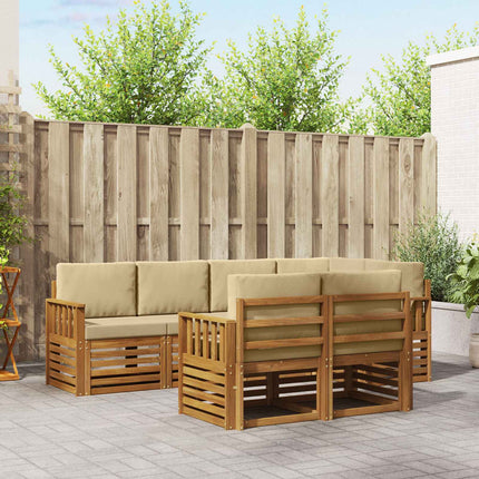 Sektionsoffgrupp med kudde 7 pcs Naturlig och Beige
