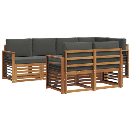 Sektionsoffgrupp med kudde 7 pcs Naturlig och Antracit