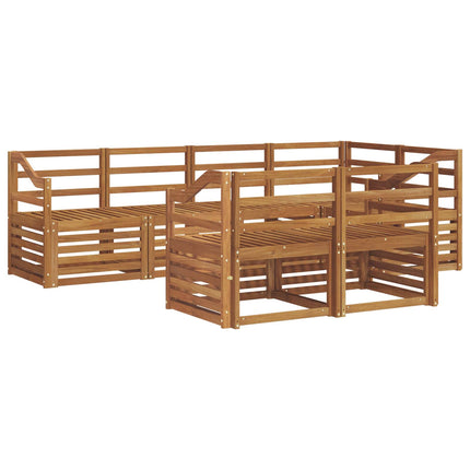 Utomhussoffset 7 st Naturfärg Polyester