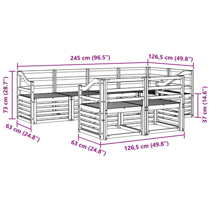 Sektionsoffgrupp 7 pcs Naturfärg