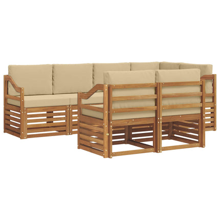 Sektionsoffgrupp med kudde 7 pcs Naturlig och Beige