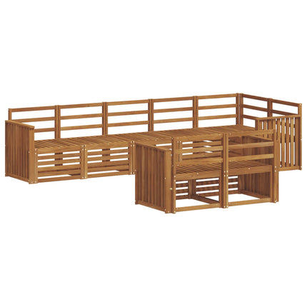 Soffgrupper 8 pcs Naturfärg Massivt Akaciaträ