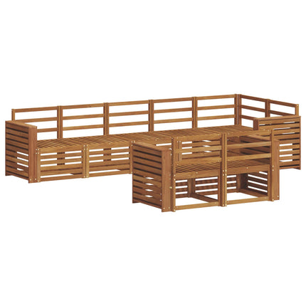 Soffgrupper 8 pcs Naturfärg Massivt Akaciaträ