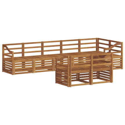 Soffgrupper 8 pcs Naturfärg Massivt Akaciaträ