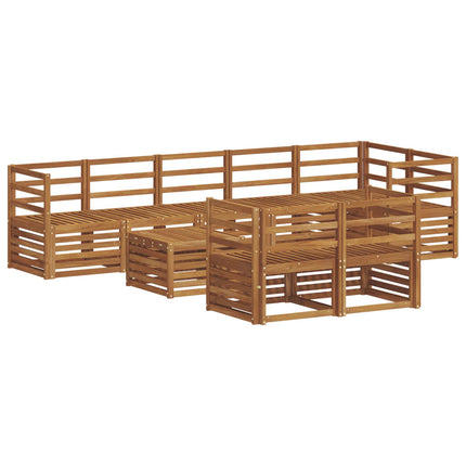 Soffgrupper 9 pcs Naturfärg Massivt Akaciaträ