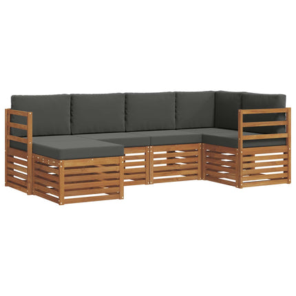 Sektionsoffgrupp med kudde 6 pcs Naturlig och Antracit