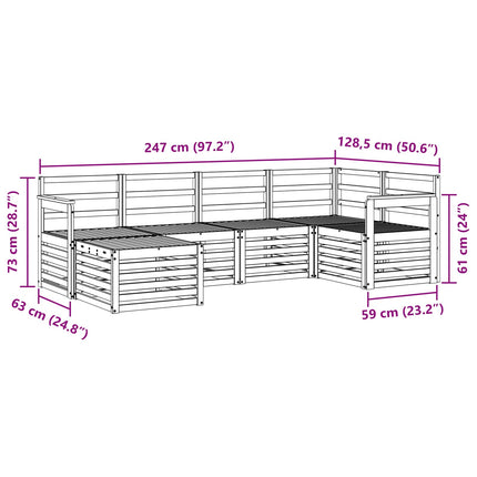 Sektionsoffgrupp 6 pcs Naturfärg