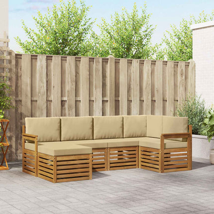 Sektionsoffgrupp med kudde 6 pcs Naturlig och Beige
