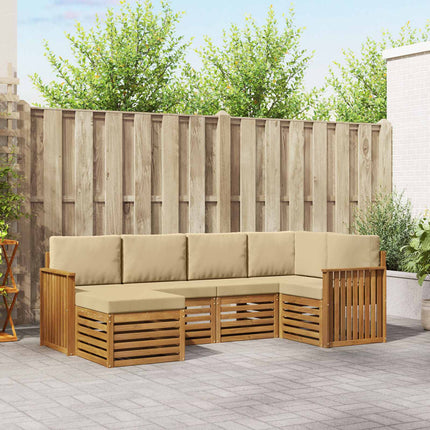 Sektionsoffgrupp med kudde 6 pcs Naturlig och Beige