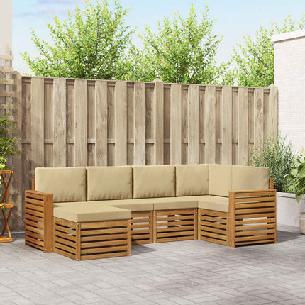 Sektionsoffgrupp med kudde 6 pcs Naturlig och Beige