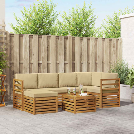 Sektionsoffgrupp med kudde 7 pcs Naturlig och Beige