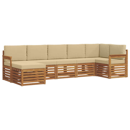 Utomhussoffset 7 st Naturlig och Beige