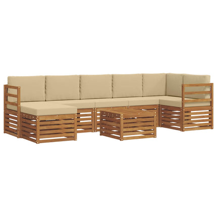 Utomhussoffset 8 st Naturlig och Beige