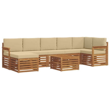 Utomhussoffset 8 st Naturlig och Beige