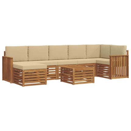 Utomhussoffset 8 st Naturlig och Beige