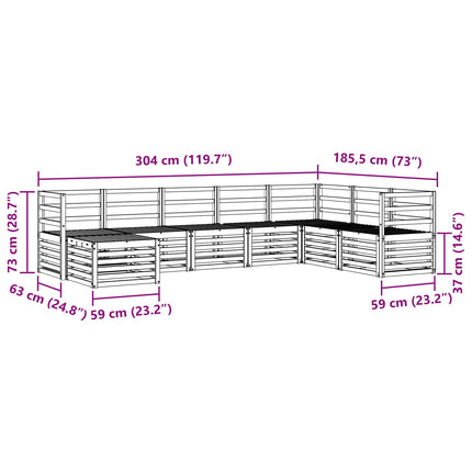 Utomhussoffset 8 pcs Naturfärg Massivt Akaciaträ