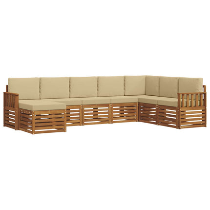 Utomhussoffset 8 st Naturlig och Beige