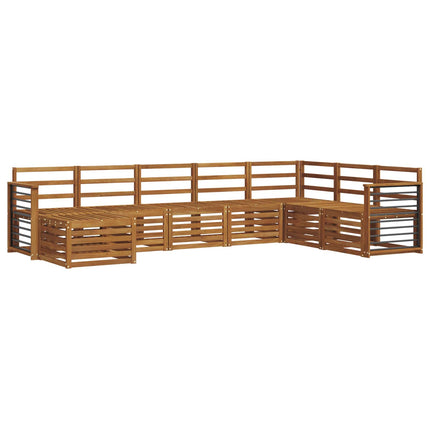 Soffgrupper 8 pcs Naturfärg Massivt Akaciaträ