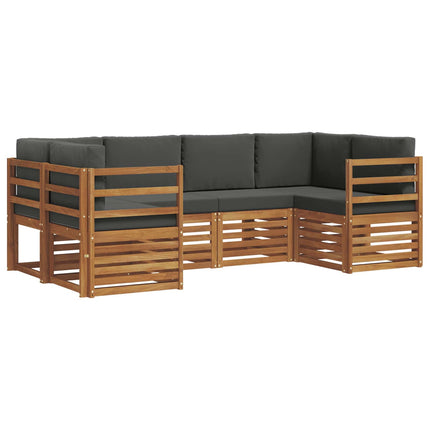 Sektionsoffgrupp med kudde 6 pcs Naturlig och Antracit