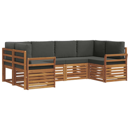 Sektionsoffgrupp med kudde 6 pcs Naturlig och Antracit