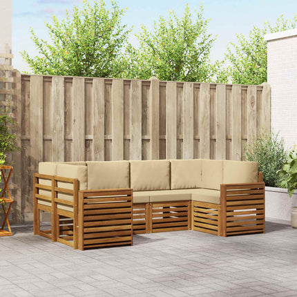 Sektionsoffgrupp med kudde 6 pcs Naturlig och Beige