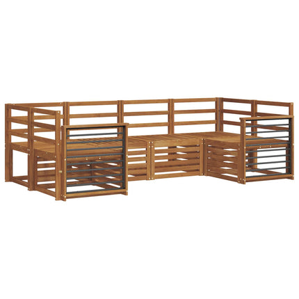 Soffgrupper 6 pcs Naturfärg Massivt Akaciaträ