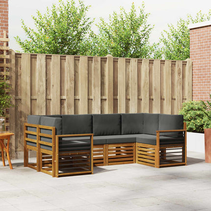 Sektionsoffgrupp med kudde 6 pcs Naturlig och Antracit