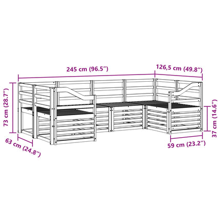 Sektionsoffgrupp 6 pcs Naturfärg