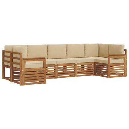 Utomhussoffset 7 st Naturlig och Beige