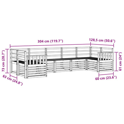 Sektionsoffgrupp 7 pcs Naturfärg