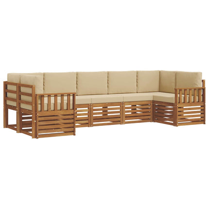 Utomhussoffset 7 st Naturlig och Beige