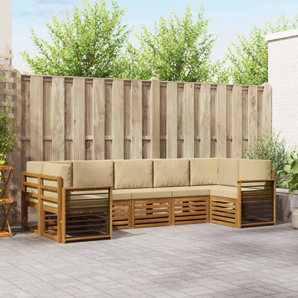 Sektionsoffgrupp med kudde 7 pcs Naturlig och Beige