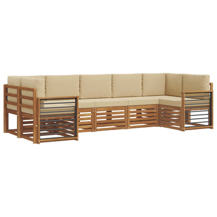 Utomhussoffset 7 st Naturlig och Beige