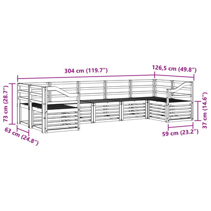 Sektionsoffgrupp 7 pcs Naturfärg