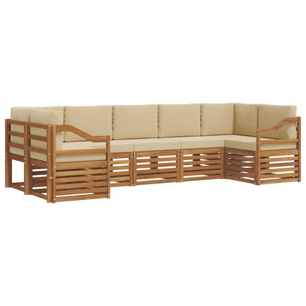 Utomhussoffset 7 st Naturlig och Beige
