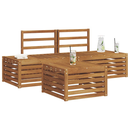 Utomhussoffset Naturfärg 59 x 59 x 37 cm Massivt Akaciaträ