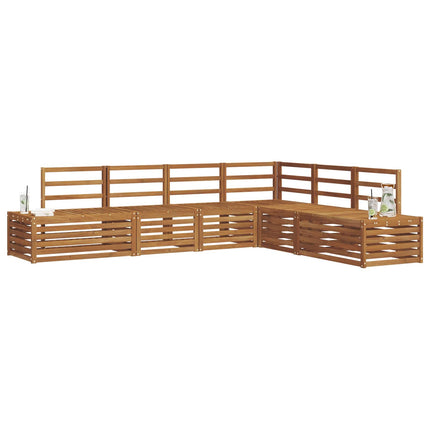 Utomhussoffset Naturfärg 273 x 213,5 x 73 cm Massivt Akaciaträ