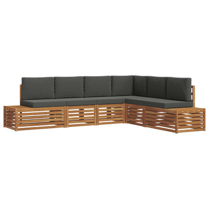 Utomhussoffset Naturlig och Antracit 273 x 213,5 x 73 cm
