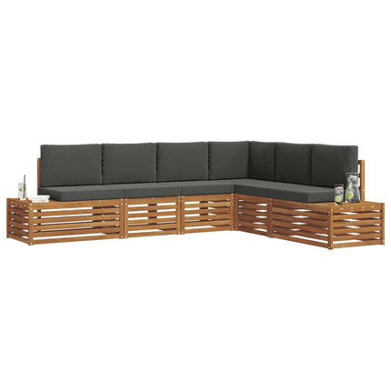 Utomhussoffset Naturlig och Antracit 273 x 213,5 x 73 cm
