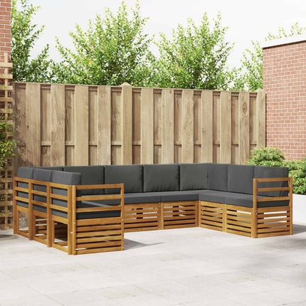 Sektionsoffgrupp med kudde 9 pcs Naturlig och Antracit