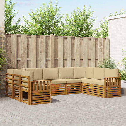Sektionsoffgrupp med kudde 9 pcs Naturlig och Beige