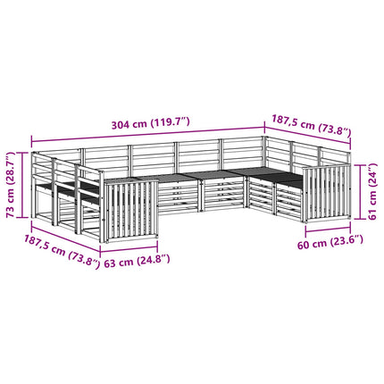 Sektionsoffgrupp 9 pcs Naturfärg